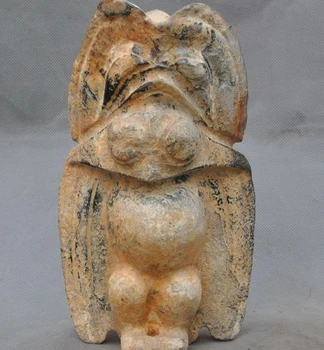 

Antiques China Fengshui Hongshan Culture Old Jade Carved Bird Eagle Beast StAtue