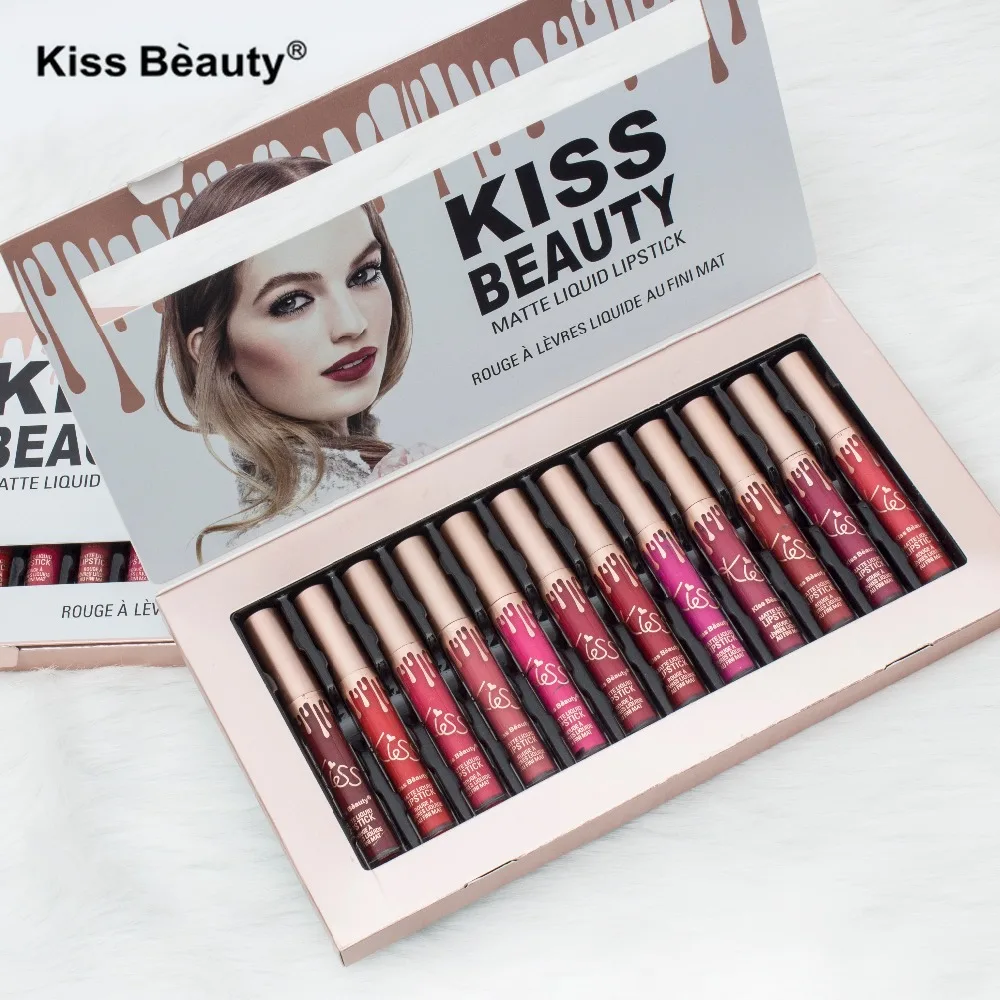 Kiss Beauty Brand Super Lipgloss Kit Matte Liquid Lipstick Waterproof