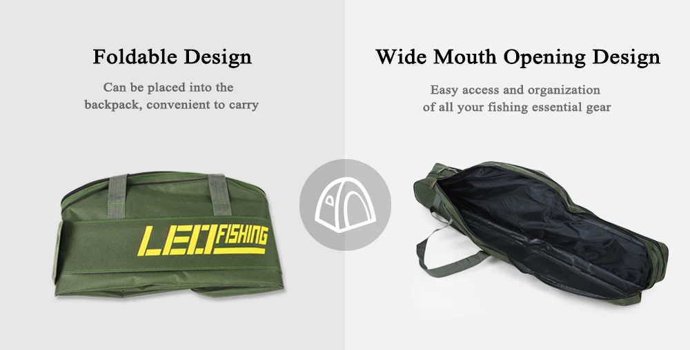 LEO сумки для рыбалки 100 см/150 см складные многофункциональные сумки для рыбалки сумки для удочек чехол на молнии сумки для рыболовных снастей сумка держатель