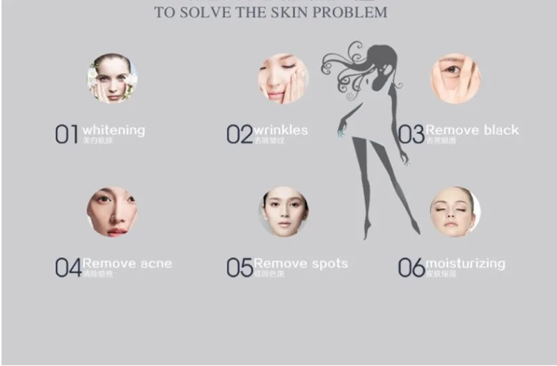Ultrasonic face skin care massager ultrasound vibrate facial skin care beauty slimming machine  8