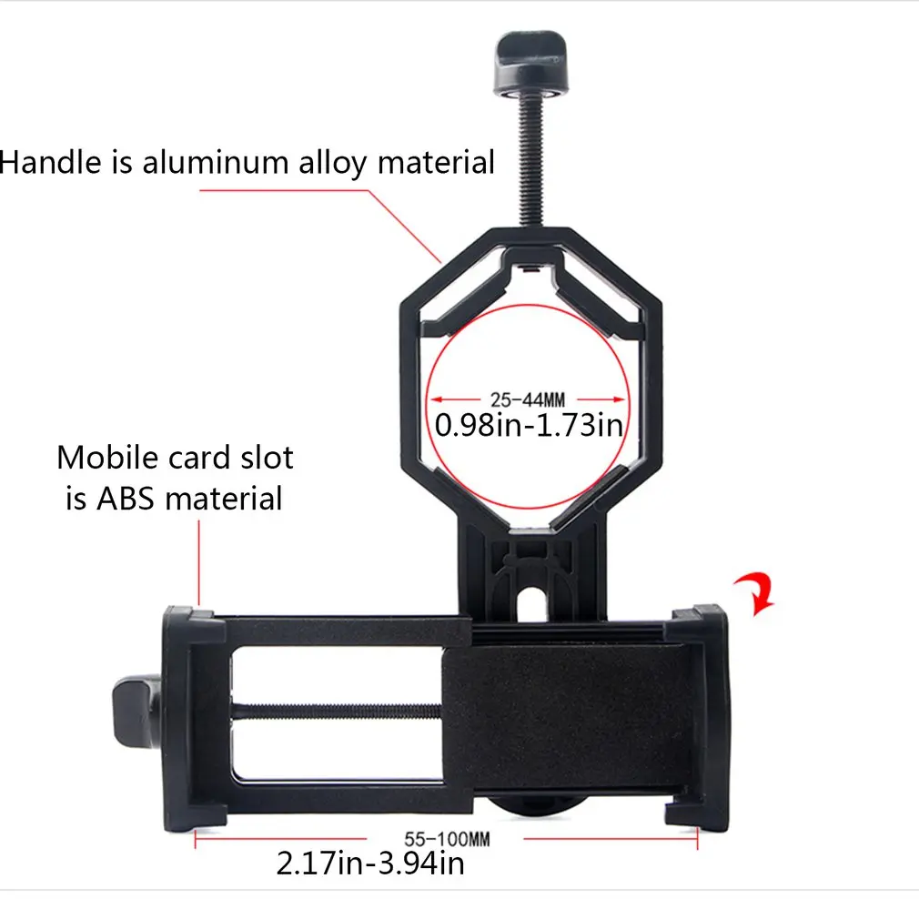 Универсальный Регулируемый адаптер для сотового телефона, крепление для микроскопа, Зрительная труба, телескоп, зажим, кронштейн, держатель для мобильного телефона