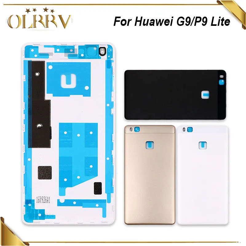 OLRRV For Huawei G9 Battery Cover Durable Back Case Phone Accessory for P9 Lite Cover+ Top Flash Camera Glass | Мобильные телефоны