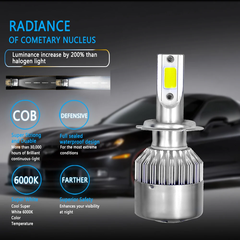 Автомобильные лампы для передних фар H4 H7 светодиодный H1 H3 H11 H13 H27 9004 9005 9006 9007 Для Toyota Allion Prius Yaris Previa Vios светодиодный задний фонарь 2 шт