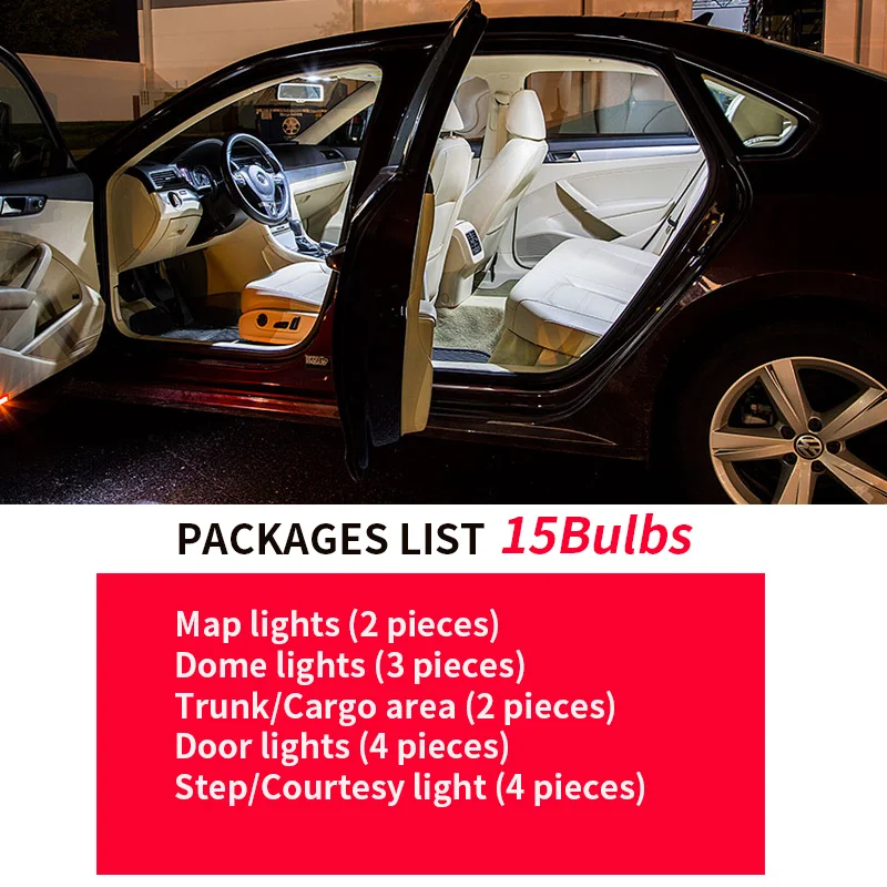 15 шт. белые светодиодные подсветки для багажника автомобиля 2008 2013 Lexus LX570 12 В Canbus