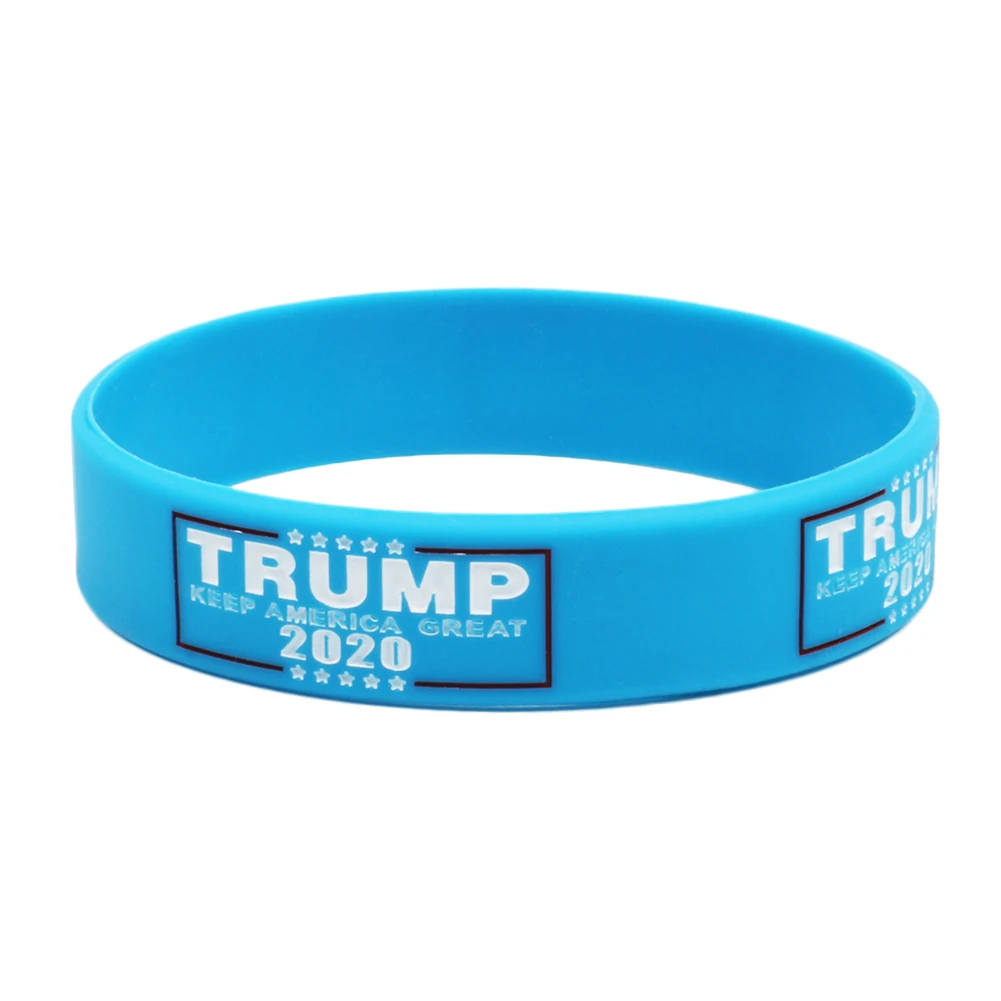 1 шт. модный силиконовый браслет Trump 2020 красный и синий поддерживающий резиновые