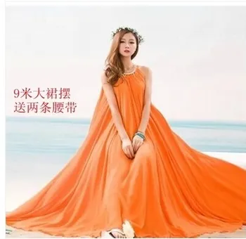 

Summer 2019 New Bohemian Beach Skirt Goddess Chiffon Dress Dress Dress with Elegant Fairy Skirtmaxi dresses