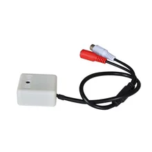 Smar CCTV White Microphone Audio Pickup Device High Mini Microphone Voice Audio Pickup Device Sound Monitor for Security Cameras giantree adjustable cctv microphone audio pickup device monitor safety security device high sensitivity dvr cctv accessories