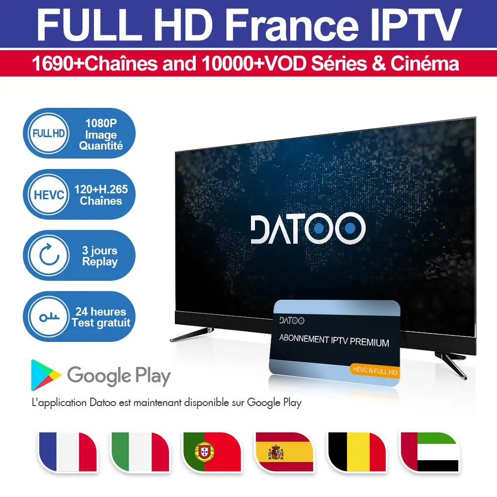 

1 Year IPTV Arabic Qatar free test French Spain IPTV Subscription for Android M3u Mag25X IPTV Qatar Full HD French Italy IP TV