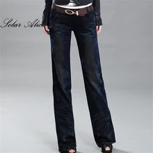 Женские широкие джинсы, женские модные длинные прямые брюки, расклешенные джинсовые брюки, размер 25-32