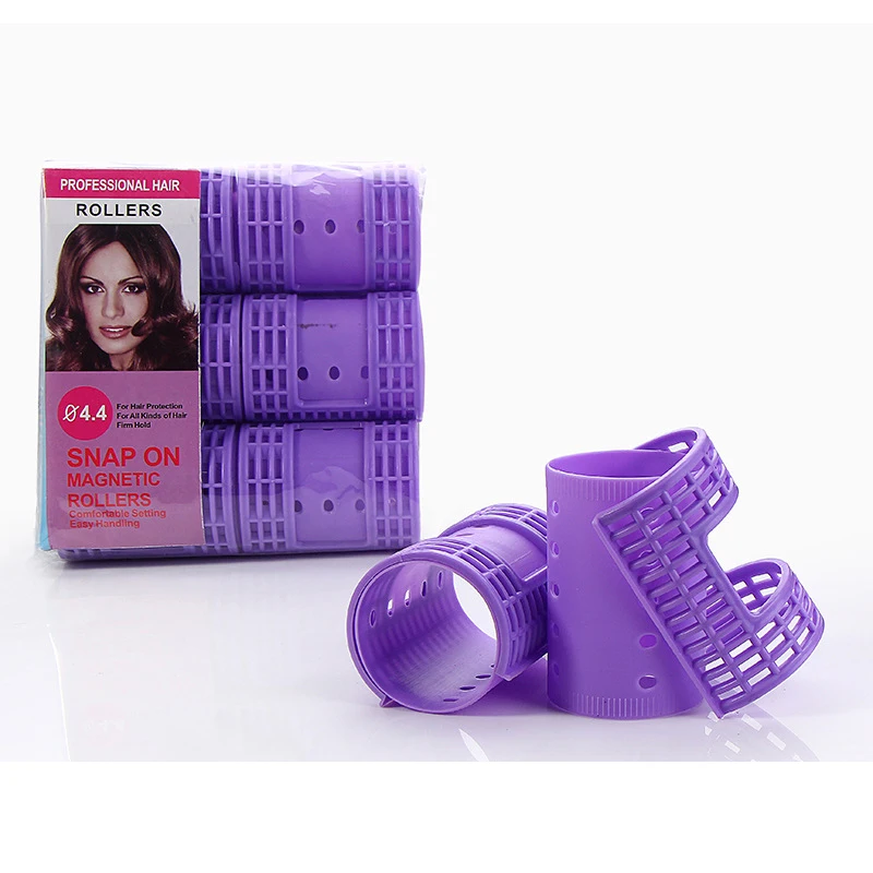 3 Packs 18 Pieces Dia 4 4cm Snap On Hair Rollers Steam Perm Flexi