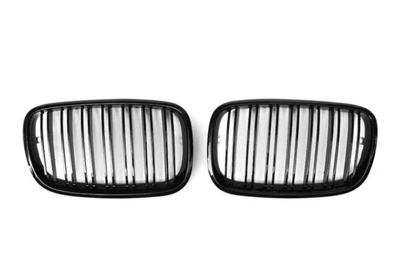1 пара черный двойная планка ноздри Передняя решетка для BMW X5 серии E70 E71 модель X5 X6 внедорожник М Спорт XDrive 2007