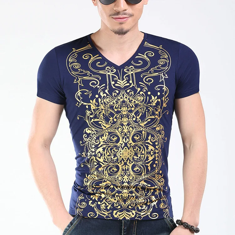 Bronzing 3d Дракон Тотем новинка футболка с принтом мужские футболки с коротким рукавом Мужская Уличная Повседневная одежда для стройнящих Азии Размер 4XL