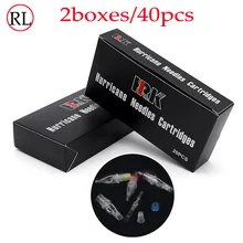 40 шт./лот стерилизация HRK Иглы для татуировки#10 и#12 RL круглая линия картридж Иглы для татуировки Одноразовые Иглы для тату машины