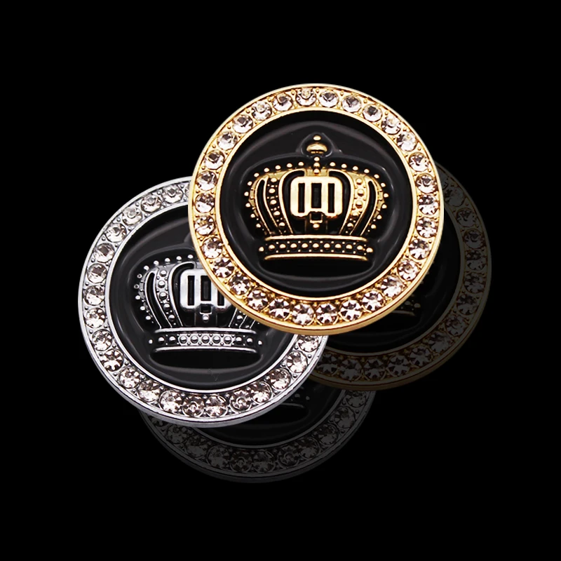 

Fashion Car Decoration 3D Metal Crown Diamond Car Styling Car Sticker Auto Emblem Badge Logo Personality Accessories Gold Silver