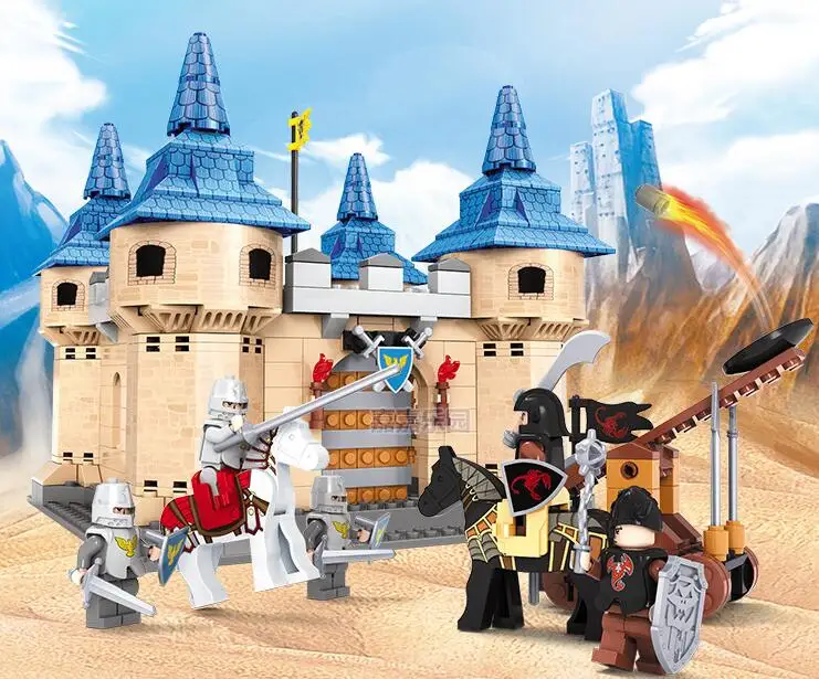 Ausini building block set compatible with font b lego b font castle series 057 3D Construction