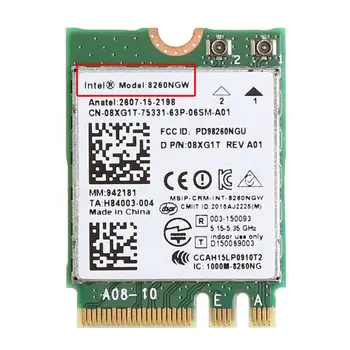 

Dual Band 867M 2.4+5G Bluetooth V4.2 Wireless Wifi WLAN Card For Intel 8260 8260NGW AC DELL 08XJ1T