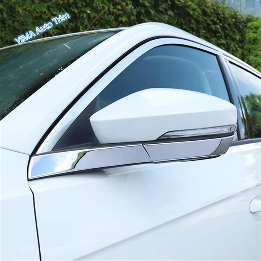 

Lapetus Auto Styling Door Rearview Mirror Protect Strip Streamer Chrome Cover Trim Fit For Volkswagen T-Roc T Roc 2018 2019 ABS