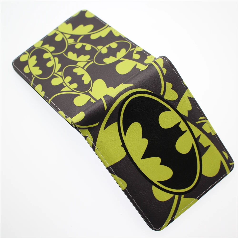 Новый DC Бэтмен Pu короткий кошелек Двойные Держатель для кредитных карт с фотографиями держателя слоев кошелек фото кнопка кожа Мальчики