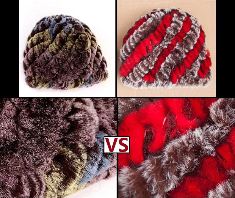 Low Low Low !!! Hot Sales Cheap Real Rex Rabbit Fur Hats High Quality Knitted Rex Rabbit Fur Beanies Women Skullies DL6182 (50)