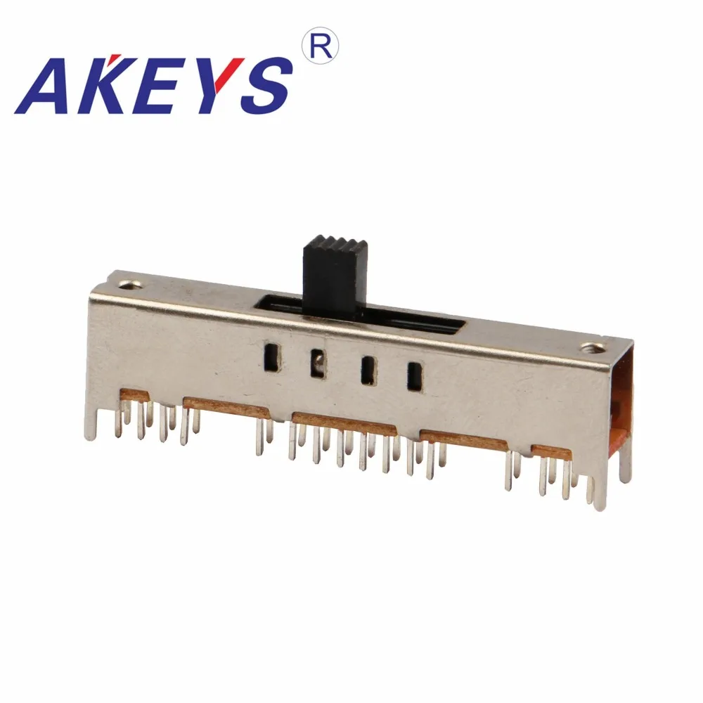 

SS-47D01 4P7T Four pole seven throw 7 position slide switch 32 pin DIP type with 4 fixed pin handle heights can be customized