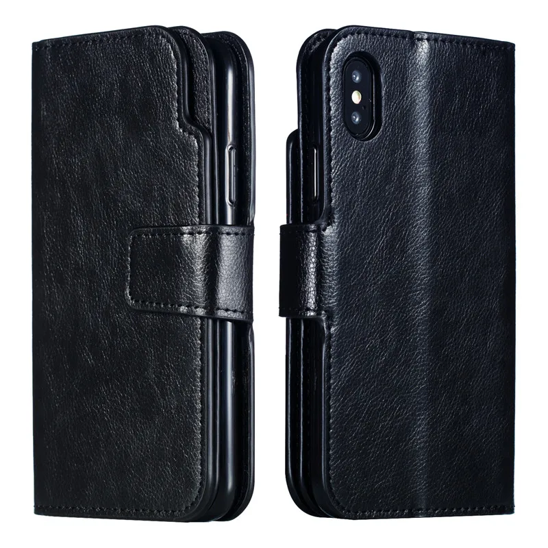 Leather case on For iPhone 7 6 6S 8 Plus 5 5S SE Case Cover iPhone x XS Max XR Case Cover Wallet card holder Magnet Flip Phone cases11