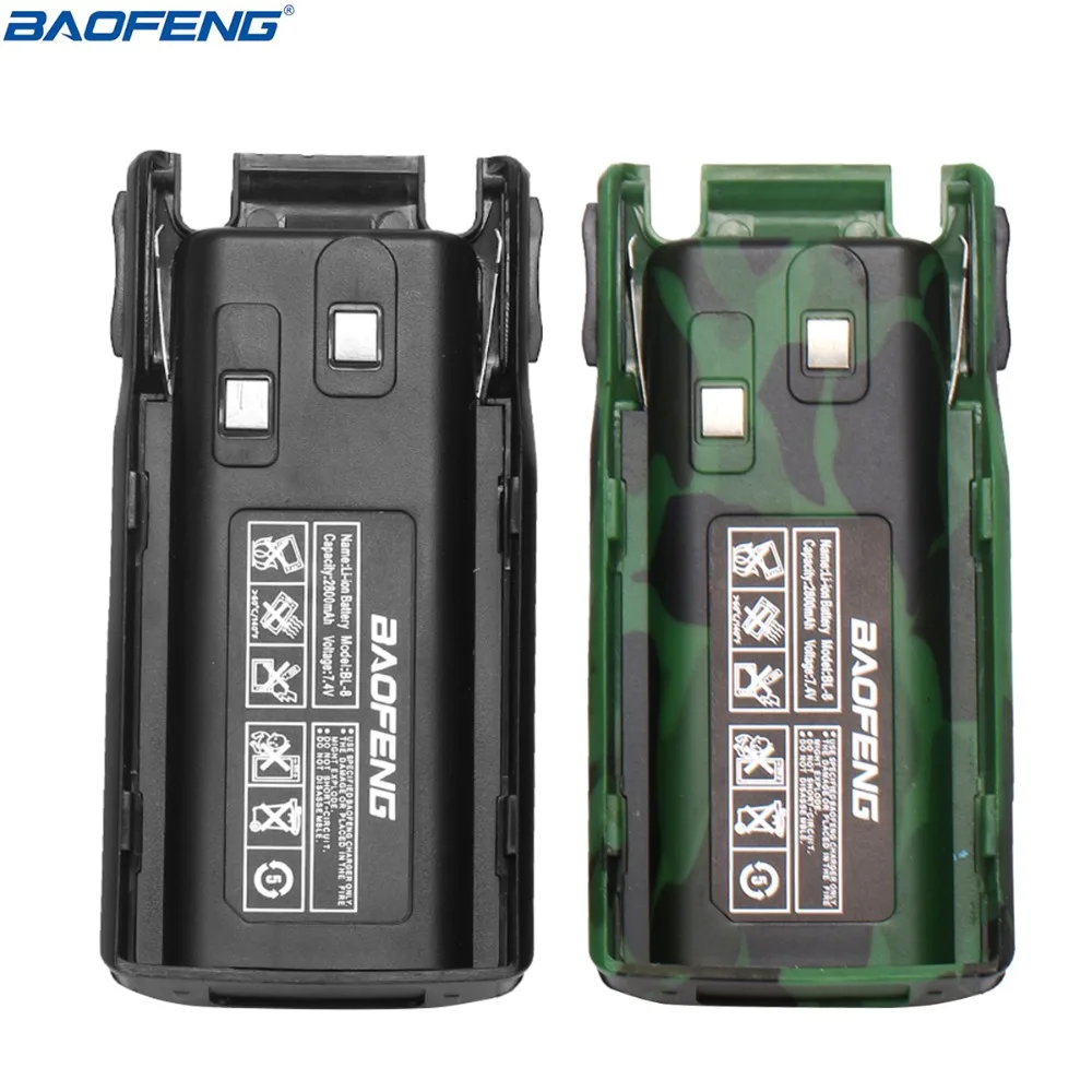 

2Pcs Baofeng UV-82 BL-8 7.4V 2800mAh High Capacity Spare Battery For BaoFeng UV-82 UV-82HX UV-82HP Walkie Talkie UV82
