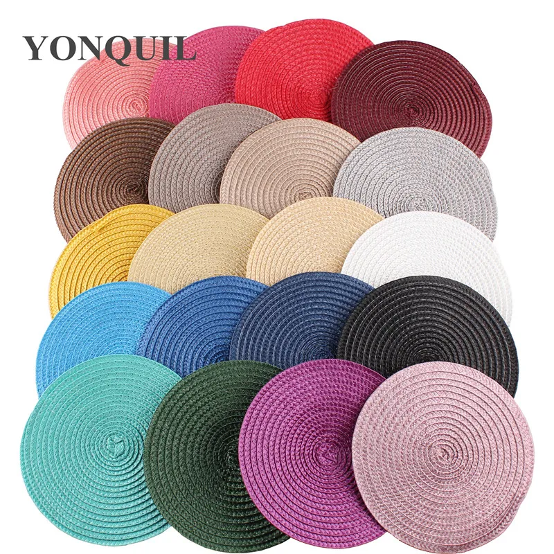 

15CM Round paper straw base Disc Fascinator Base for sinamay fascinator hair accessories church wedding derby Party 24pieces/lot