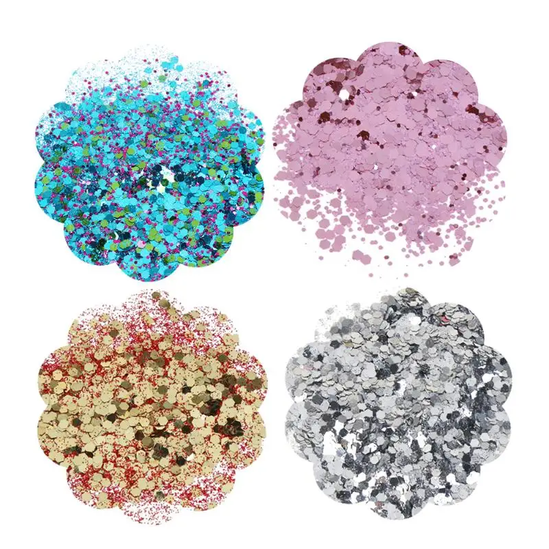 

Nail Glitter Powder Sequins Nail Tips Sequins Glitter Holographic Powder Dust Dazzling Nail Art Glitter Decorations