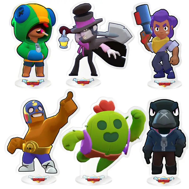 New Action Figure Crow Spike Shelly Leon Primo Mortis Acrylic Model Toy Buy At The Price Of 8 27 In Aliexpress Com Imall Com - brawl stars leon and crow and spike