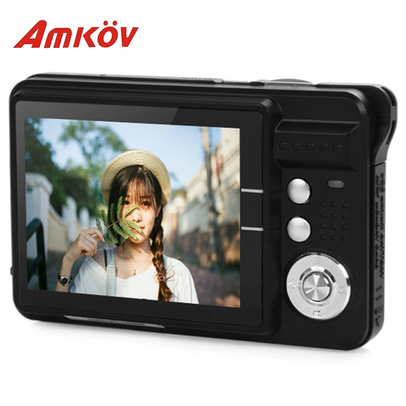 

Amkov AMK-CDC3 Professional Cameras 2.7'' TFT 8mp Aluminum+plastic Support Multi-language Mini Photo Camera HD Camera with Cable