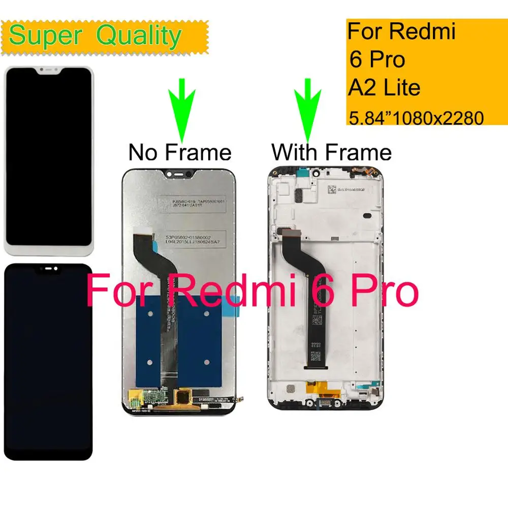 ЖК-дисплей для Xiaomi REDMI 6 Pro сенсорный экран дигитайзер датчик Pantalla монитор Mi A2 lite в