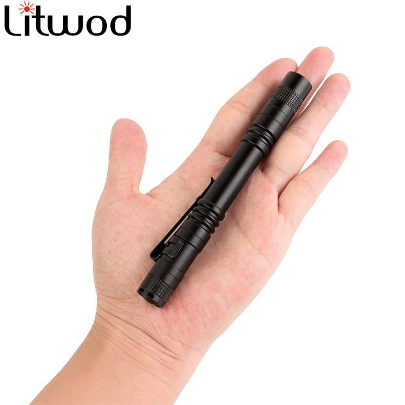

Litwod Z90 Mini Penlight Q5 1000LM LED Flashlight Torch Pocket Light Waterproof Lantern AAA Battery Powerful For Camping