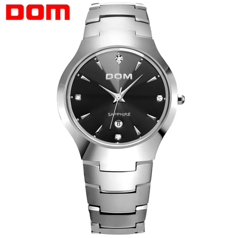 Watch Men DOM Brand hot sport Luxury tungsten steel Strap Wrist 30m waterproof Business Quartz watches Fashion Casual W-698-1M