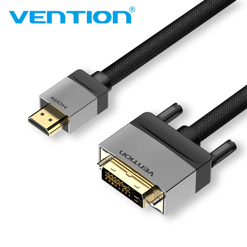 Vention HDMI to DVI Cable HDMI to DVI Adapter HDMI to DVI and Audio Converter For LCD DVD HDTV XBOX Projector 1080P 3D DVI HDMI vention hdmi to dvi converter full hd 1080p audio converter adapter with dual audio interface for hdtv projector drop shipping
