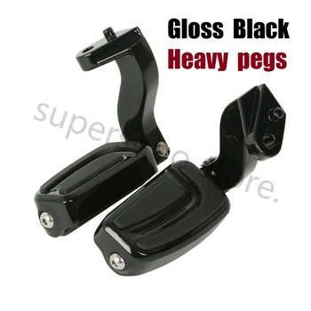 

motorcycle Black Passenger Mounts W/ Pegs For Harley Tri-Glide Electra Glide Models 93-16