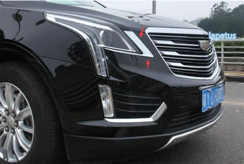 

Lapetus Front Head Lights Lamp Eyelid Eyebrow Decoration Frame Cover Trim 2 Piece Bright Style Fit For Cadillac XT5 2016 - 2020