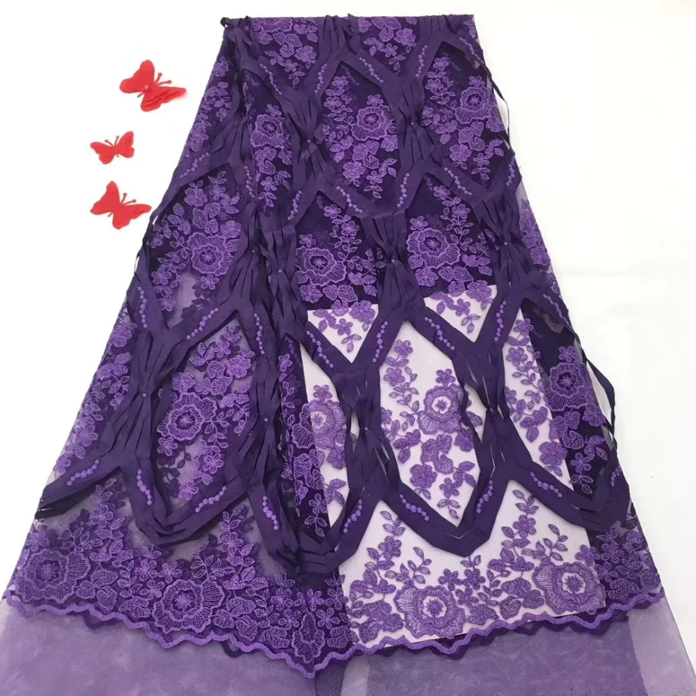 

Nigerian Lace Fabrics for Wedding 2019, African French Lace Fabric High Quality 3D Lace,Fashion Dark Green Lace Applique