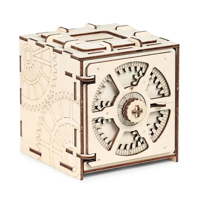 

Cipher Code Deposit Box 3D Puzzles Mechanical Wooden Model Puzzle Educational Toys Assembly And Detailed Stitching Steps