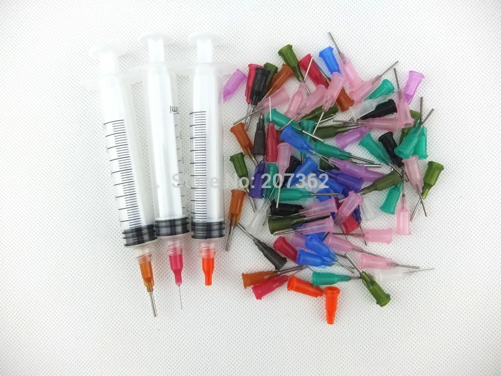 

Liquid Dispensing Syringes With mixed-size luer lock Needles
