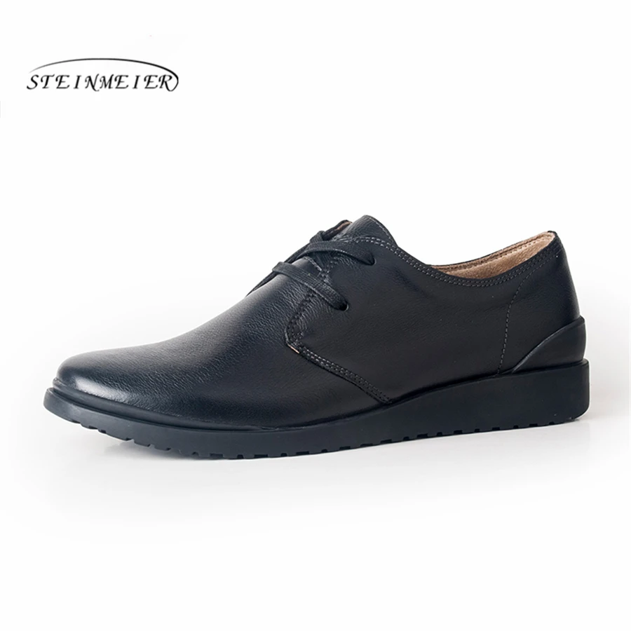 Vestido Negócios Sapatos Dos Apartamentos Marca E Casuais Homens Black De Macio Up Genuíno Lace Homem Preto Couro Laços Confortável TXFXxH