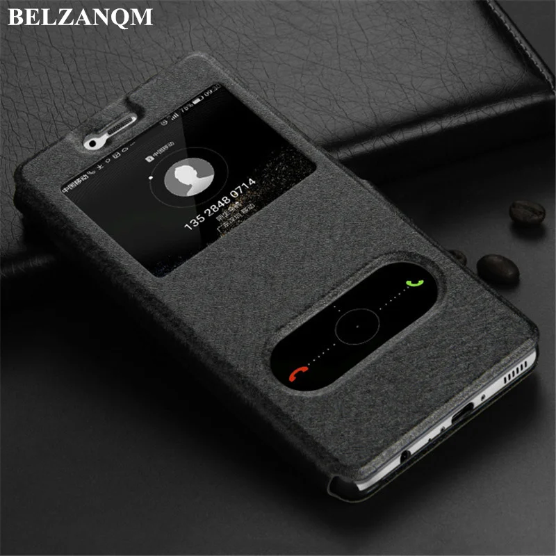 

Luxury Smart Front Window View Leather Flip Case for iPhone X Cases Phone Holder Cover for iPhone 6 6S 7 8 Plus 5 5S 5SE Coque
