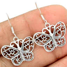 Гарантийные простые серьги из стерлингового серебра 925 пробы, 30 мм, 2,9 г, SPJ2084