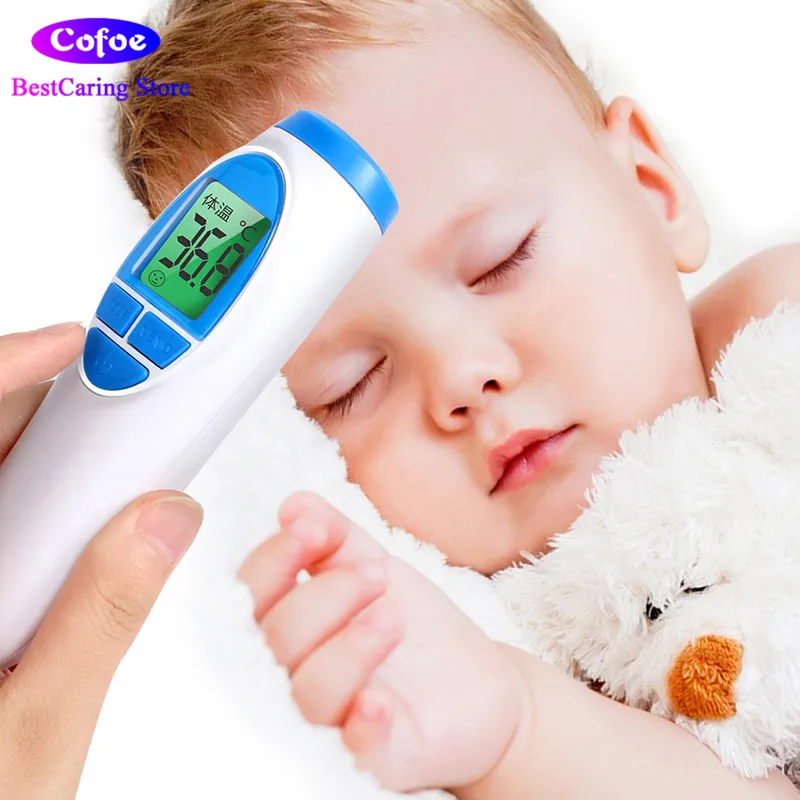 Cofoe infrared thermometer fever thermometers for baby forehead digital electronic LCD no