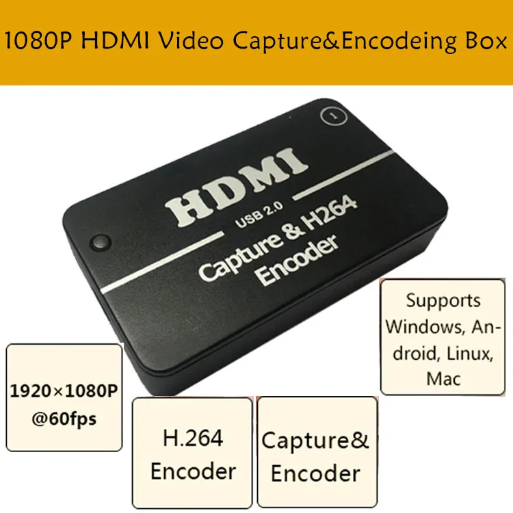 Кодировщик HDMI 1080P коробка для захвата видео карта USB камера Бесплатный
