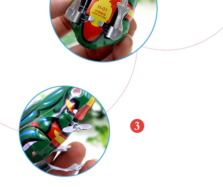 Ретро прыгающая лягушка оловянные игрушки заводные винтажные металлические заводные оловянные игрушки винтажные Детские прыгающая