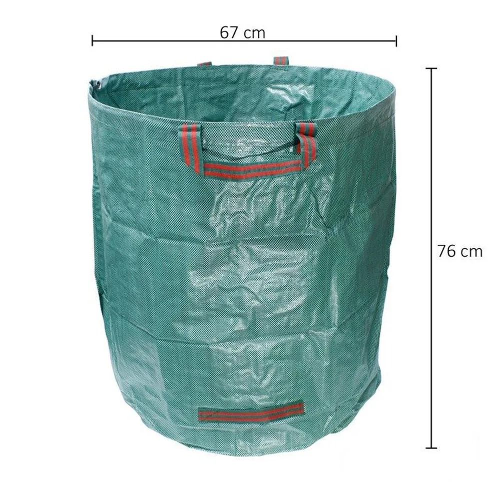 272L Garden Waste Bag Reuseable Leaf Grass Lawn Pool Gardening Bags Dropshipping FAS