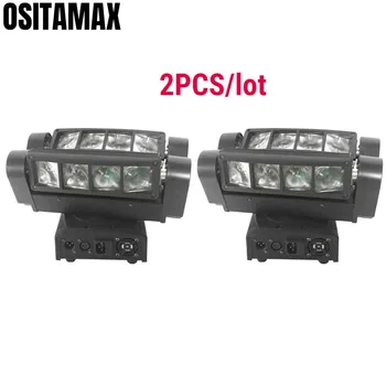 

2pcs/lot DMX Disco Light 8X10W Mini Moving Head Beam Spider Light RGBW 4IN1 Projector Strobe Party DJ Stage Lighting