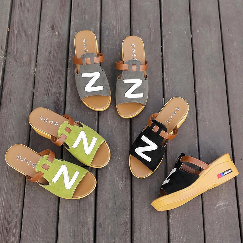 Ou Mo 2019 summer women?s sandals Wedges High heels Fashion casual Thick bottom Women's shoes Student girl sandals