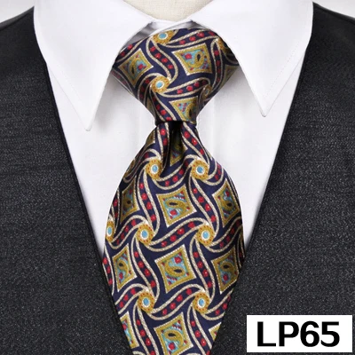 Ручная печать, мужские галстуки, галстук, узор Пейсли, геометрический, шелк, с принтом, классический,, уникальный костюм, подарок для мужчин - Цвет: LP65