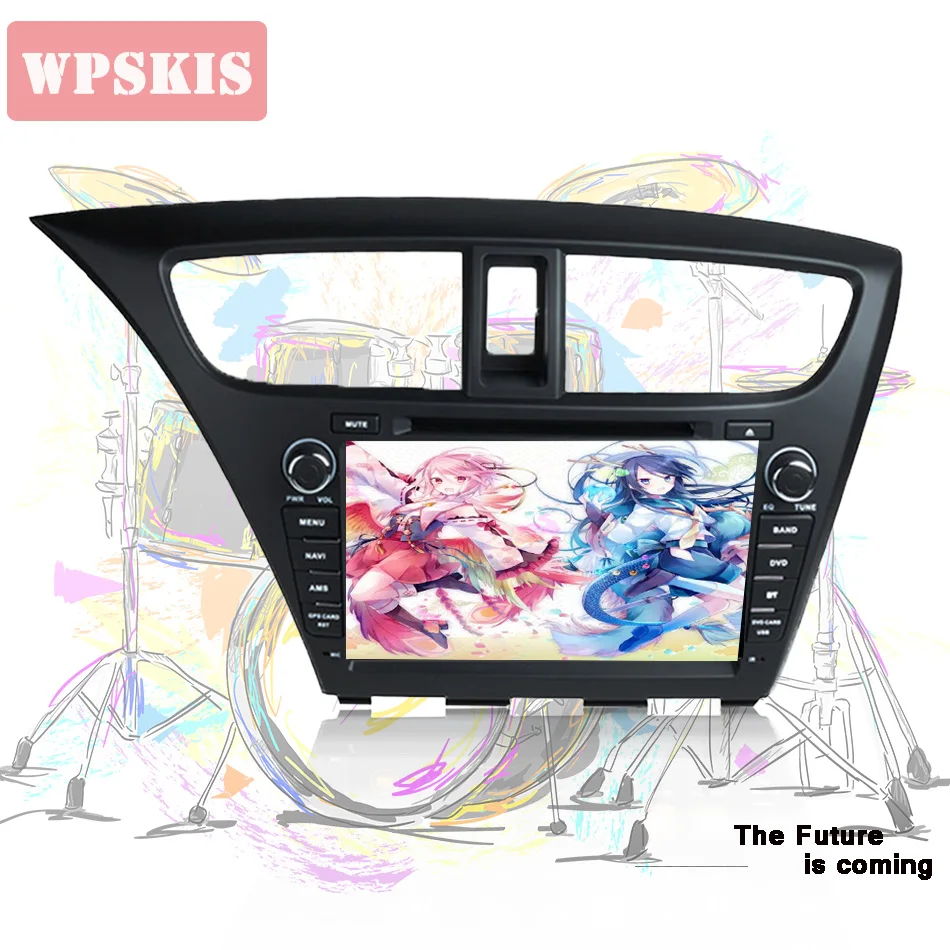 8 &quotHD 1024*600 Octa Core Android 9 0 автомобильный DVD Радио GPS навигация плеер для Honda Civic хэчбек